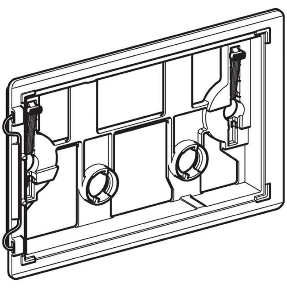 Mounting frame for Geberit actuator plates of the Omega series