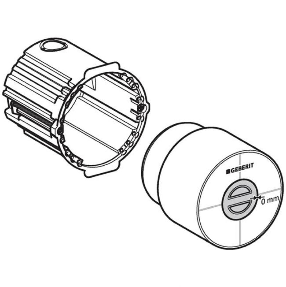 Concealed housing with protection box, for Geberit remote flush actuation types 01 and 10