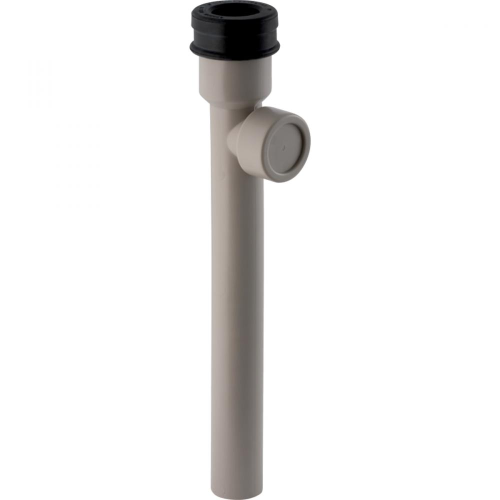 Geberit overflow pipe with supplementary connection and sleeve: granite grey