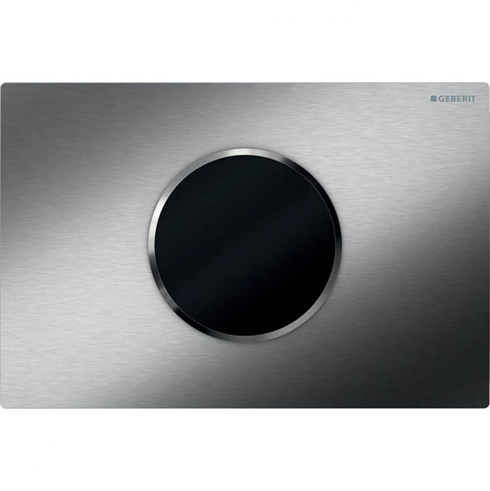 Geberit WC flush control with electronic flush actuation, battery operation, dual flush, actuator