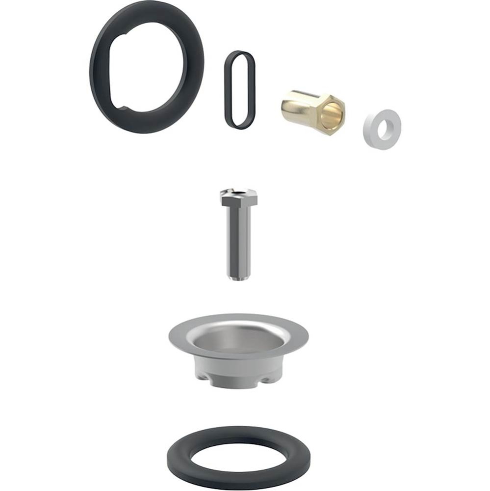 Geberit Befestigungsmaterial für Badewannenablauf mit Drehbetätigung und Zulauf, d52, f&
