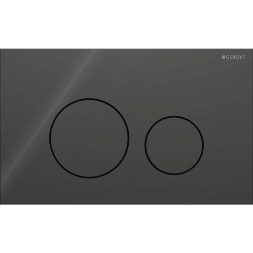 Geberit Sigma40 actuator plate for dual flush, round: black