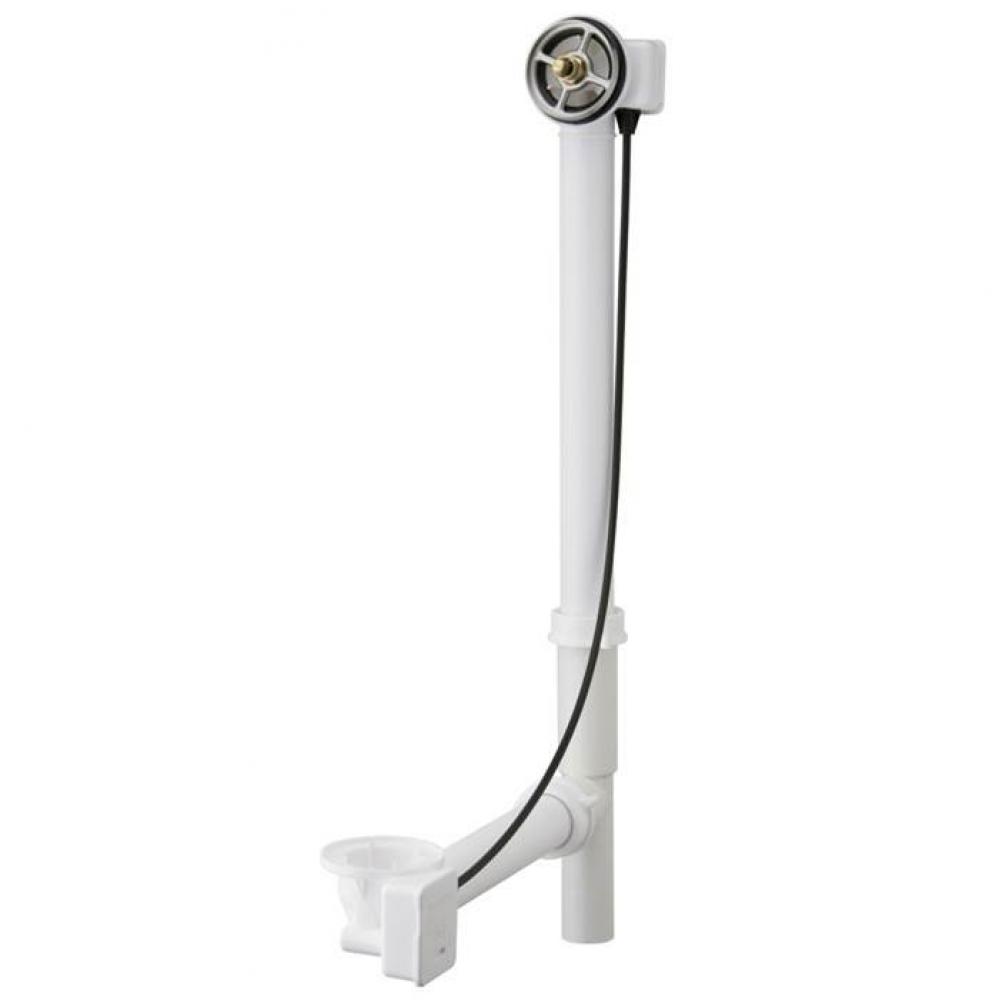 Geberit bathtub drain with TurnControl handle actuation, rough-in unit remote control 17-24'&