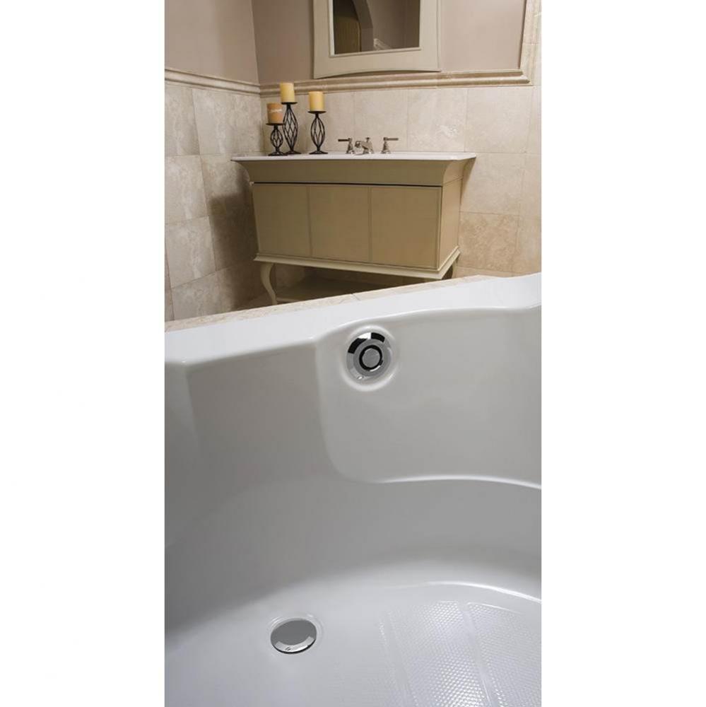 Geberit bathtub drain with push actuation PushControl, 17-24'' PP, with ready-to-fit-set
