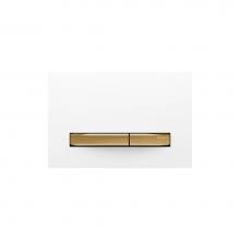 Geberit 115.672.11.2 - Geberit actuator plate Sigma50 for dual flush, metal colour brass: brass, white