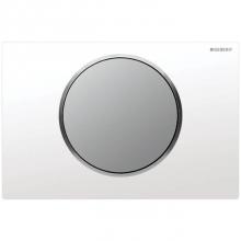 Geberit 115.758.KL.5 - Geberit actuator plate Sigma10 for stop-and-go flush: white / matt chrome / matt chrome