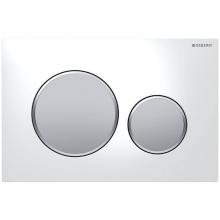 Geberit 115.882.KL.1 - Geberit actuator plate Sigma20 for dual flush: white / matt chrome / matt chrome