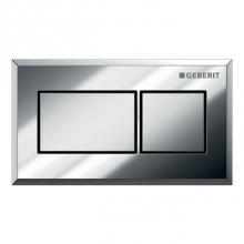 Geberit 115.932.KA.1 - Geberit WC flush control with pneumatic flush actuation, dual flush, concealed actuator: bright ch