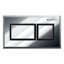 Geberit 115.934.21.1 - Geberit WC flush control with pneumatic flush actuation, dual flush, concealed actuator: bright ch