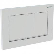 Geberit 980.001.KH.1 - Geberit showroom actuator plate Omega30, dual flush: bright chrome / matt chrome / bright chrome