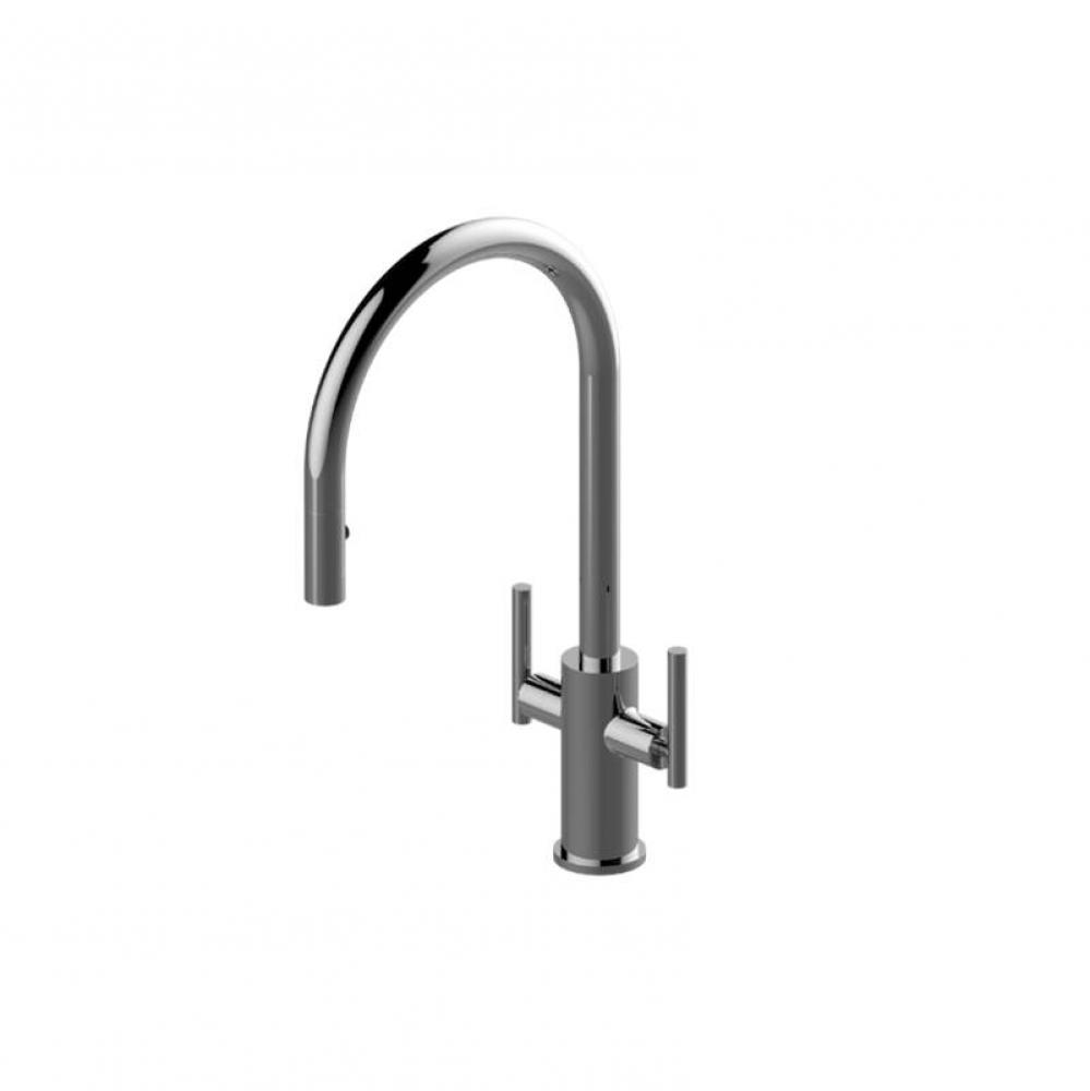 Pull-Down Two-Handle Kitchen Faucet