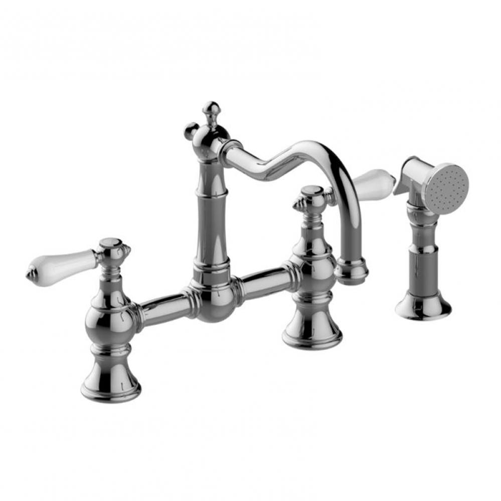 Bridge Kitchen Faucet with Side Spray