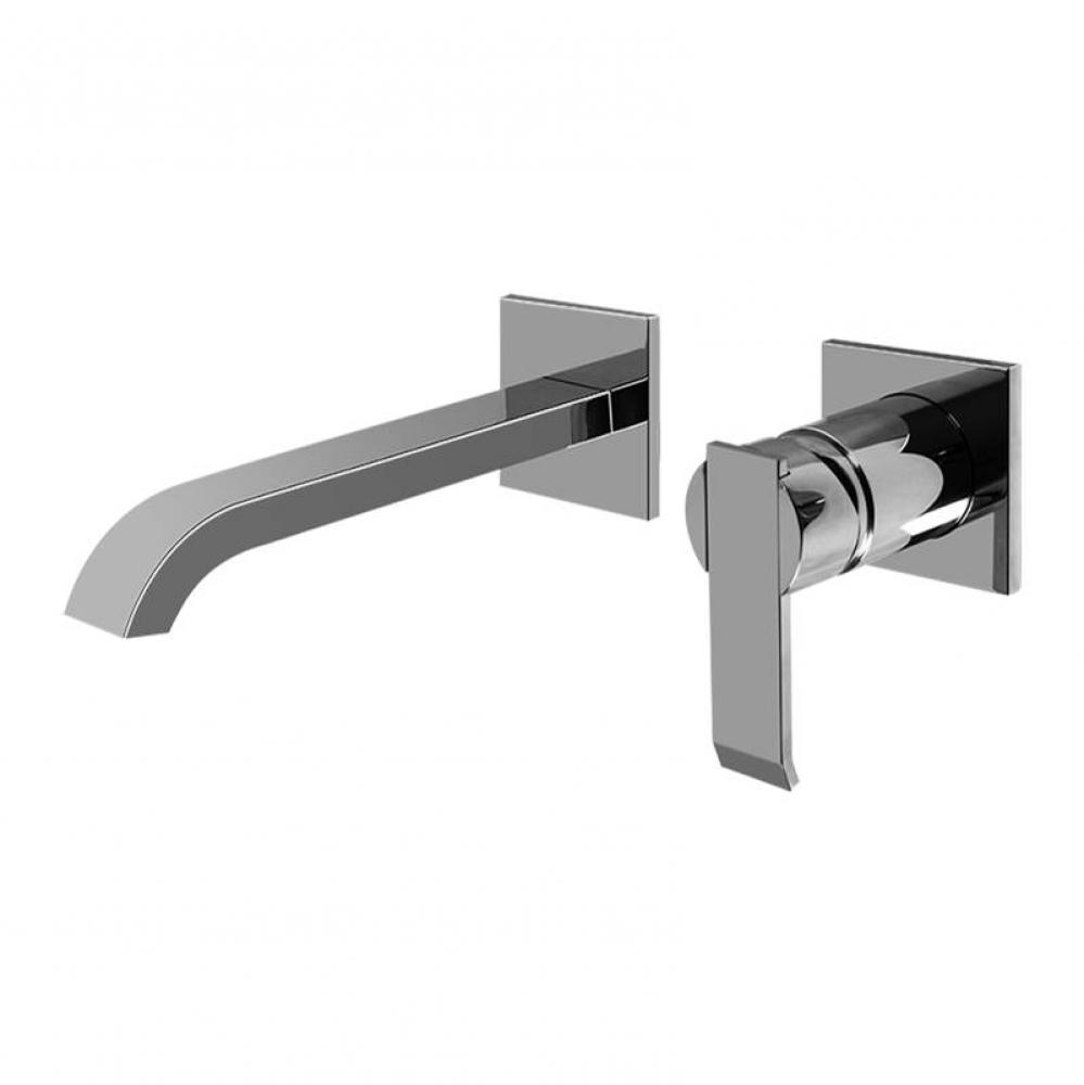Qubic Wall-Mounted Lavatory Faucet w/Single Handle -Trim Only