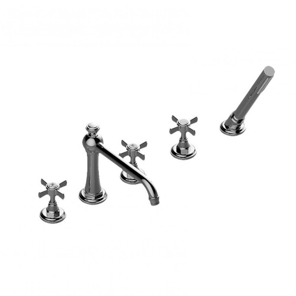 Camden Roman Tub Set w/Handshower w/Cross Handle (Rough and Trim)