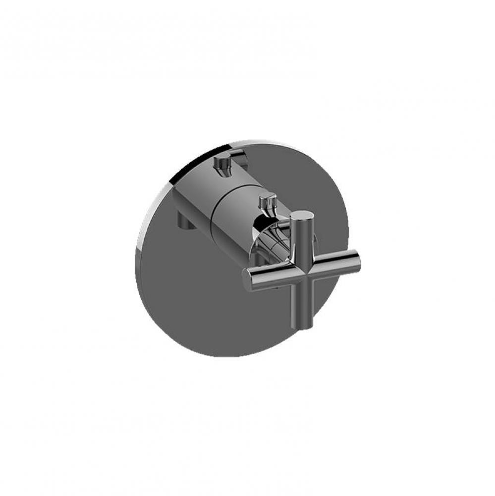 M-Series Round Thermostatic Trim Plate with Terra Handle