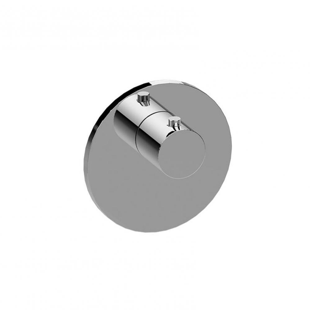 M.E. Round M-Series Thermostatic Valve Trim Plate with Handle
