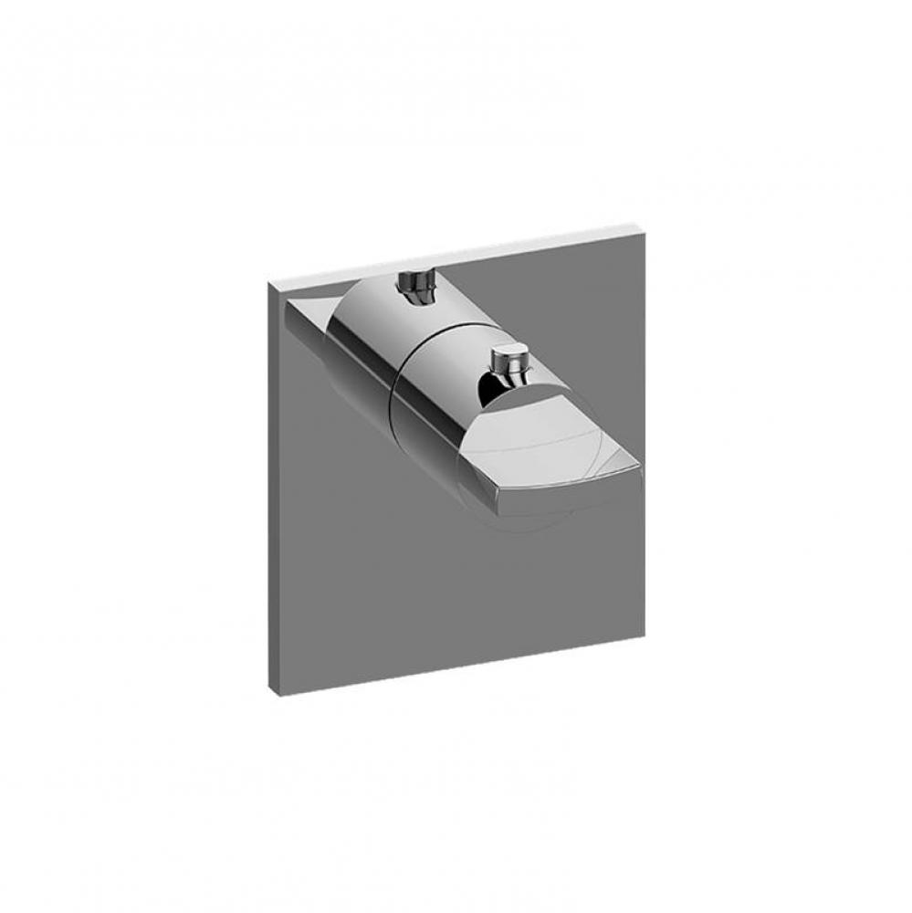 Sade/Targa Square M-Series Thermostatic Valve Trim Plate with Handle