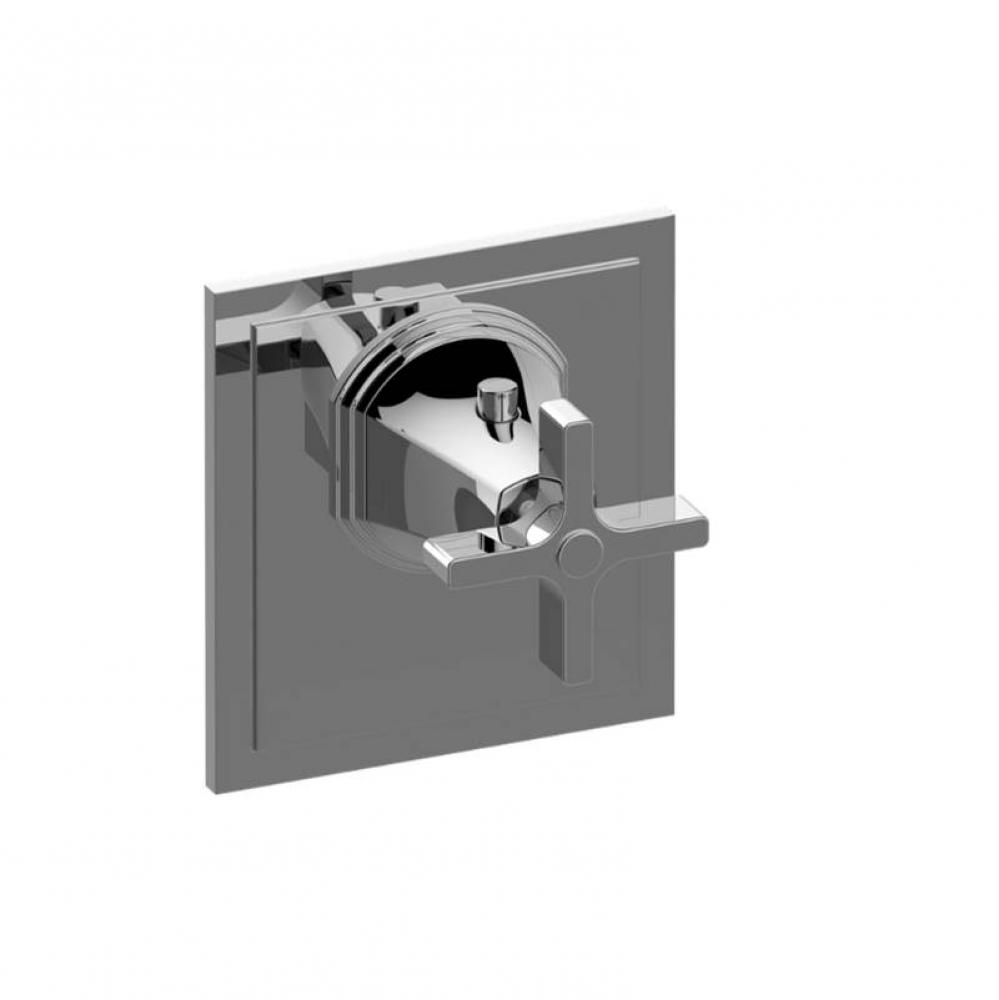 M-Series Finezza UNO Thermostatic Trim Plate with Cross Handle
