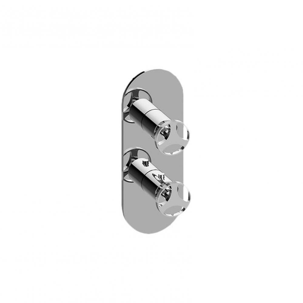 M-Series Round 2-Hole Trim Plate with Harley Handles (Vertical Installation)