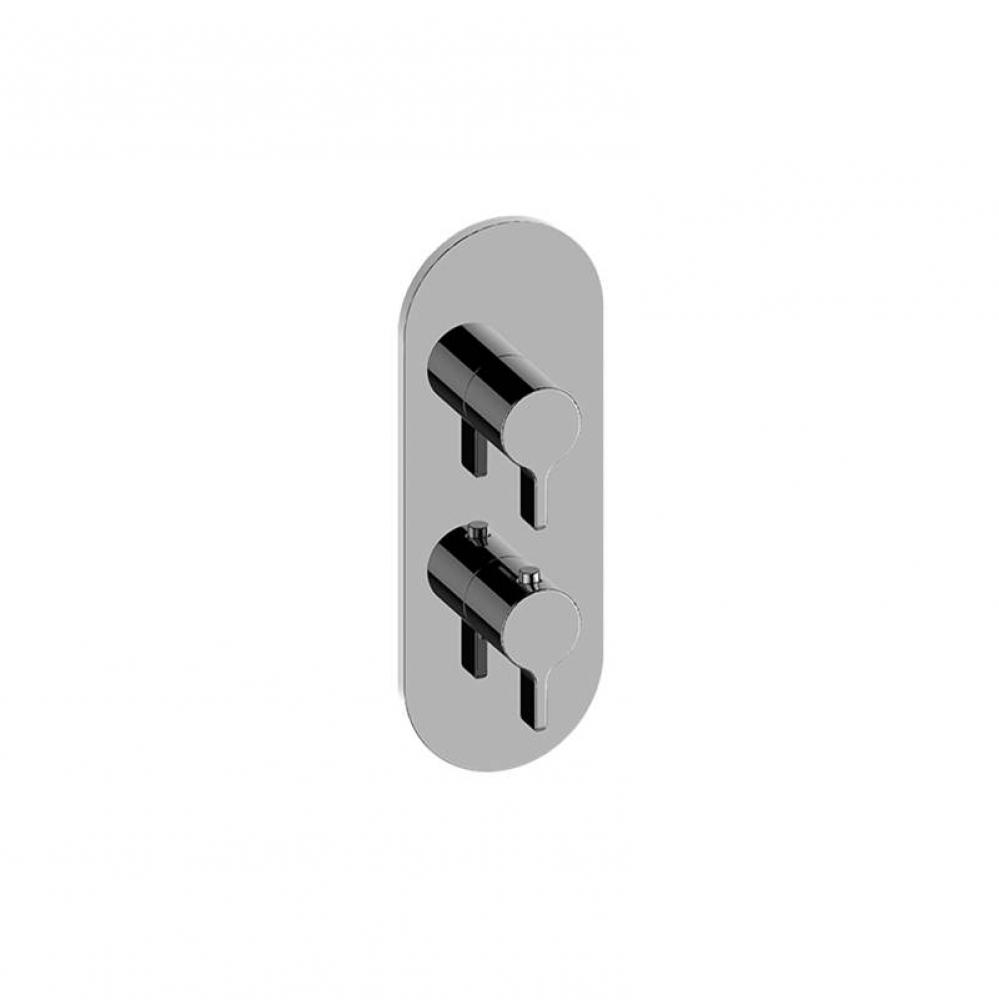 Terra Round M-Series Valve Trim with Two Handles