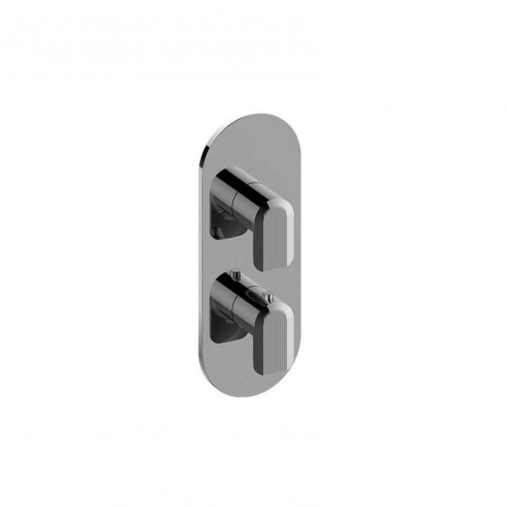 M-Series Round Thermostatic 2-Hole Trim Plate and Handle (Trim Only)