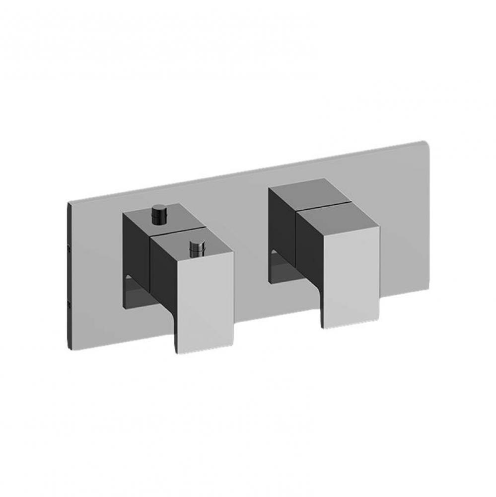 Solar Square M-Series Valve Trim with Two Handles (Horizontal Orientation)