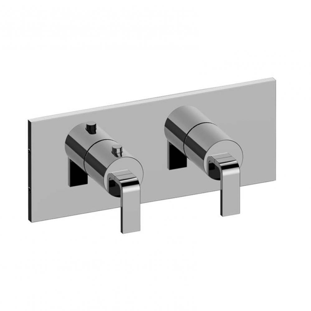 M-Series Square Thermostatic 2-Hole Trim Plate w/Immersion Handle (Horizontal Installation)