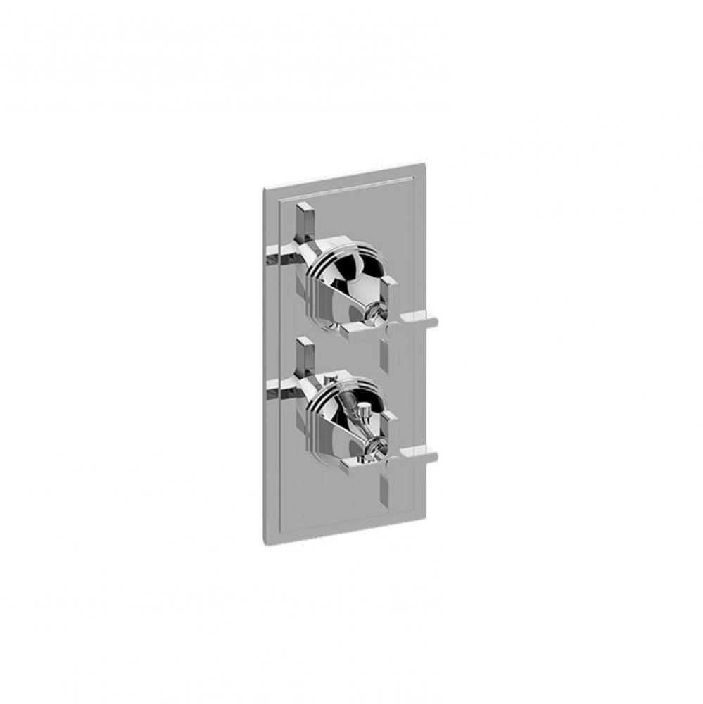 M-Series Finezza UNO 2-Hole Trim Plate w/Cross Handles (Vertical Installation)