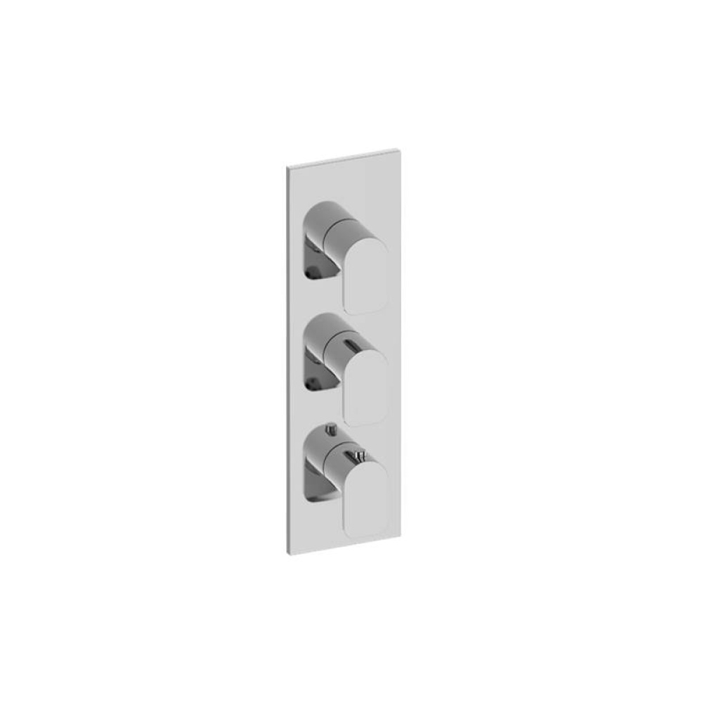 M-Series Square Thermostatic 3-Hole Trim Plate and Handle (Trim Only)