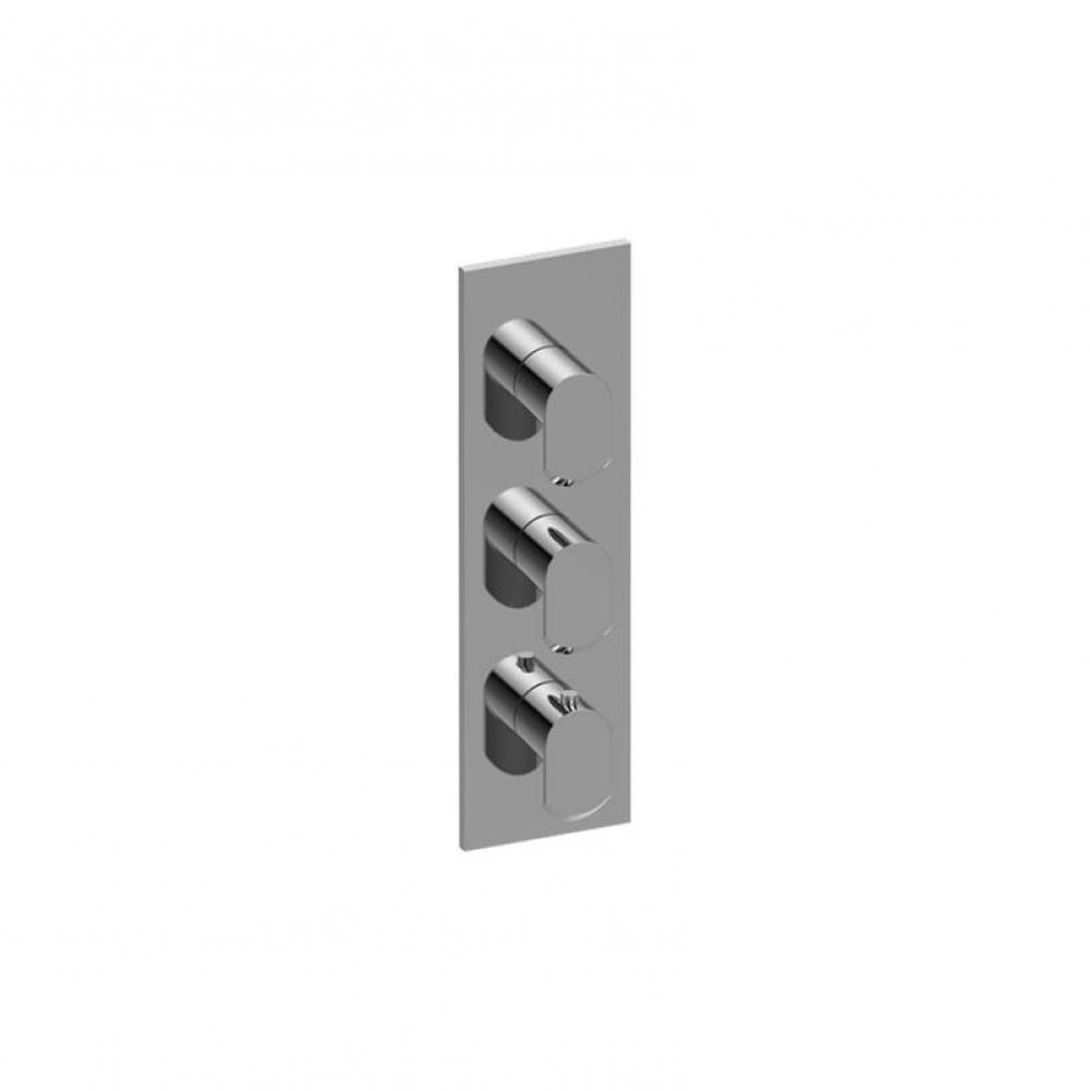 M-Series Square 3-Hole Trim Plate with Phase Handles (Vertical Installation)