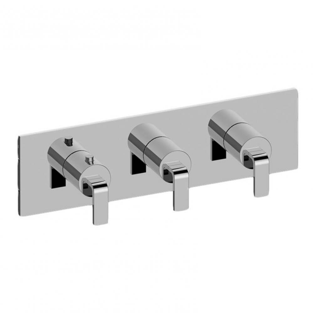 M-Series Square Thermostatic 3-Hole Trim Plate w/Immersion Handle (Horizontal Installation)