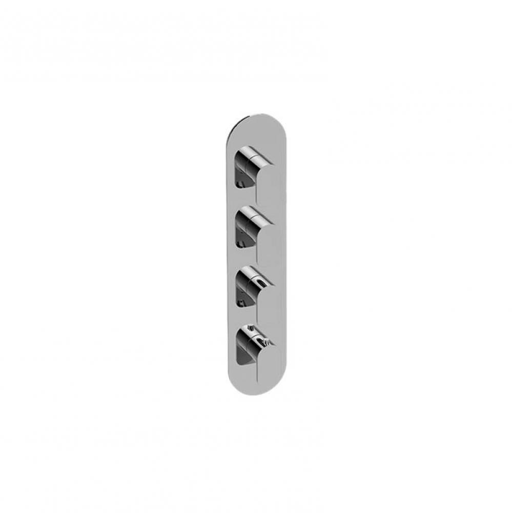 M-Series Round Thermostatic 4-Hole Trim Plate and Handle (Trim Only)