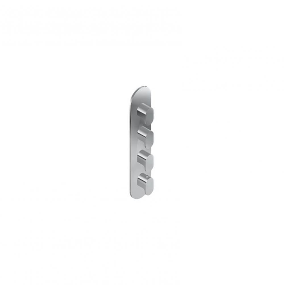 M-Series Round 4-Hole Trim Plate with Ametis Handles (Vertical Installation)