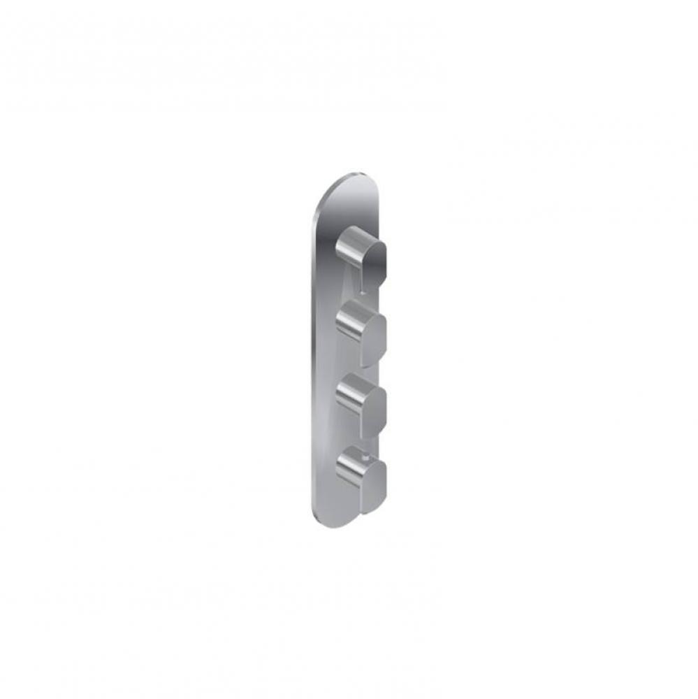 M-Series Round 4-Hole Trim Plate with Phase Handles (Vertical Installation)