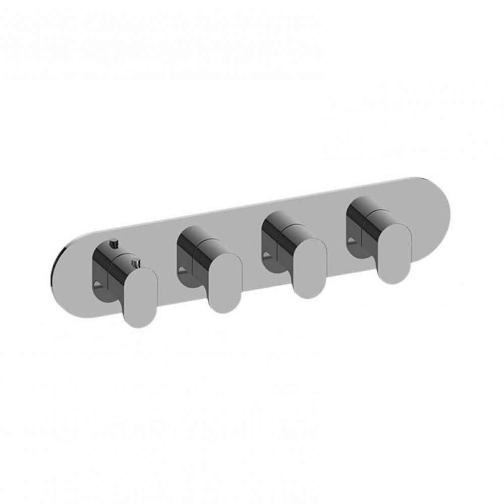 M-Series Round 4-Hole Trim Plate with Ametis Handles (Horizontal Installation)