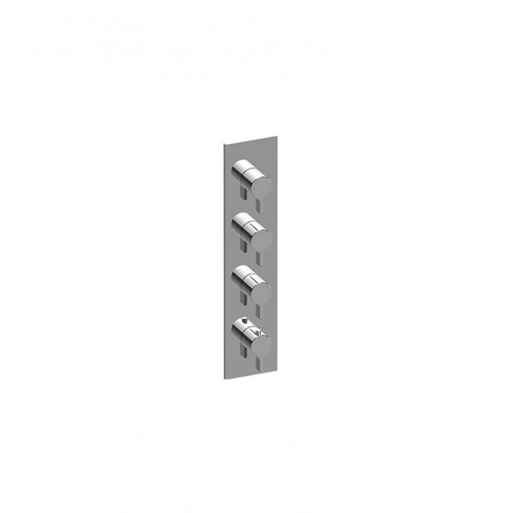 M-Series Square 4-Hole Trim Plate with Terra Handles (Vertical Installation)