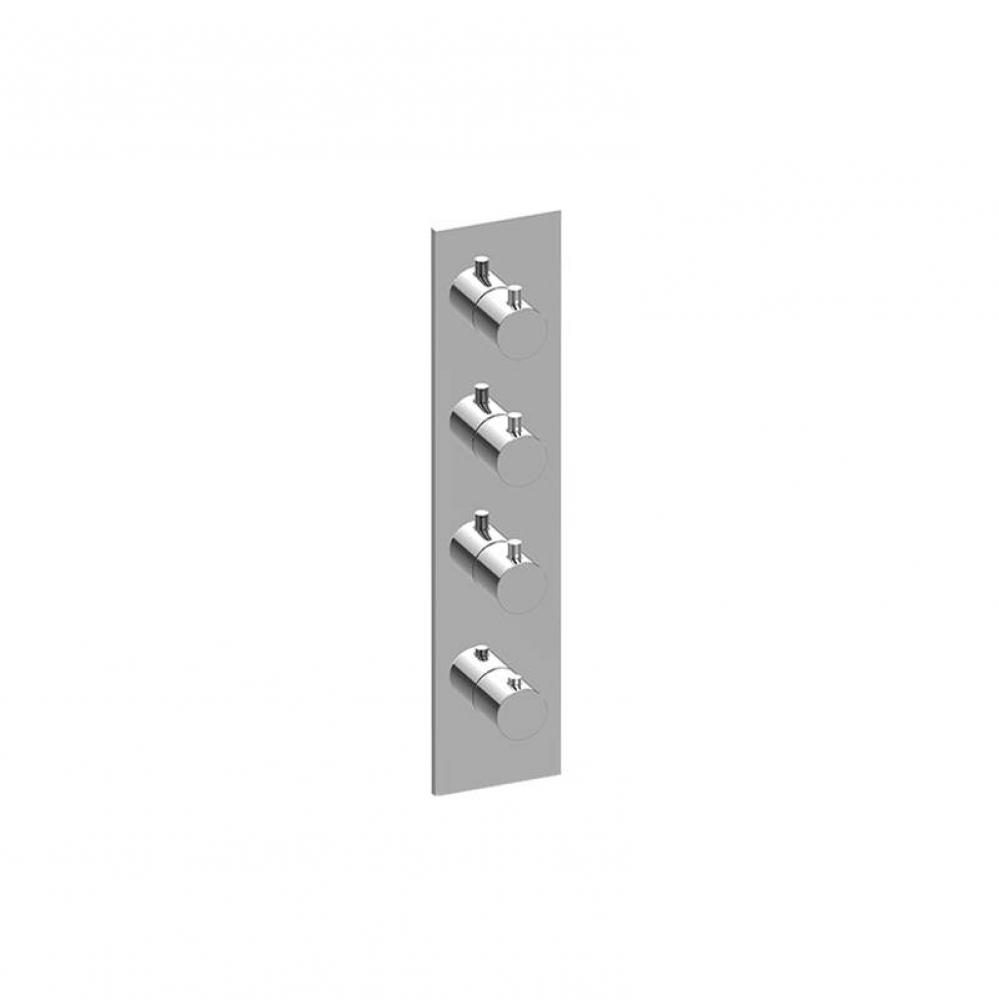 M-Series Square 4-Hole Trim Plate with Round Handles (Vertical Installation)