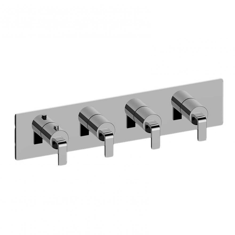 M-Series Square Thermostatic 4-Hole Trim Plate w/Immersion Handle (Horizontal Installation)