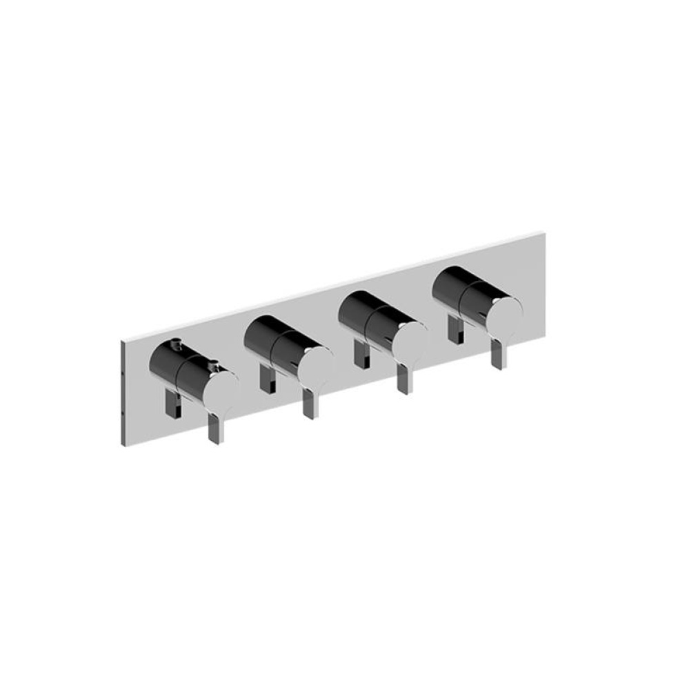M-Series Square 4-Hole Trim Plate with Terra Handles (Horizontal Installation)