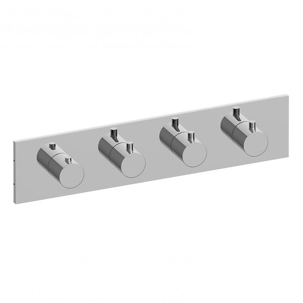 M-Series Square 4-Hole Trim Plate with Round Handles (Horizontal Installation)