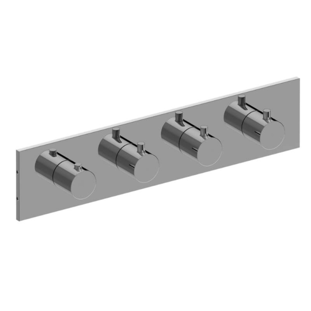 M-Series Square 4-Hole Trim Plate with Round Handles (Horizontal Installation)