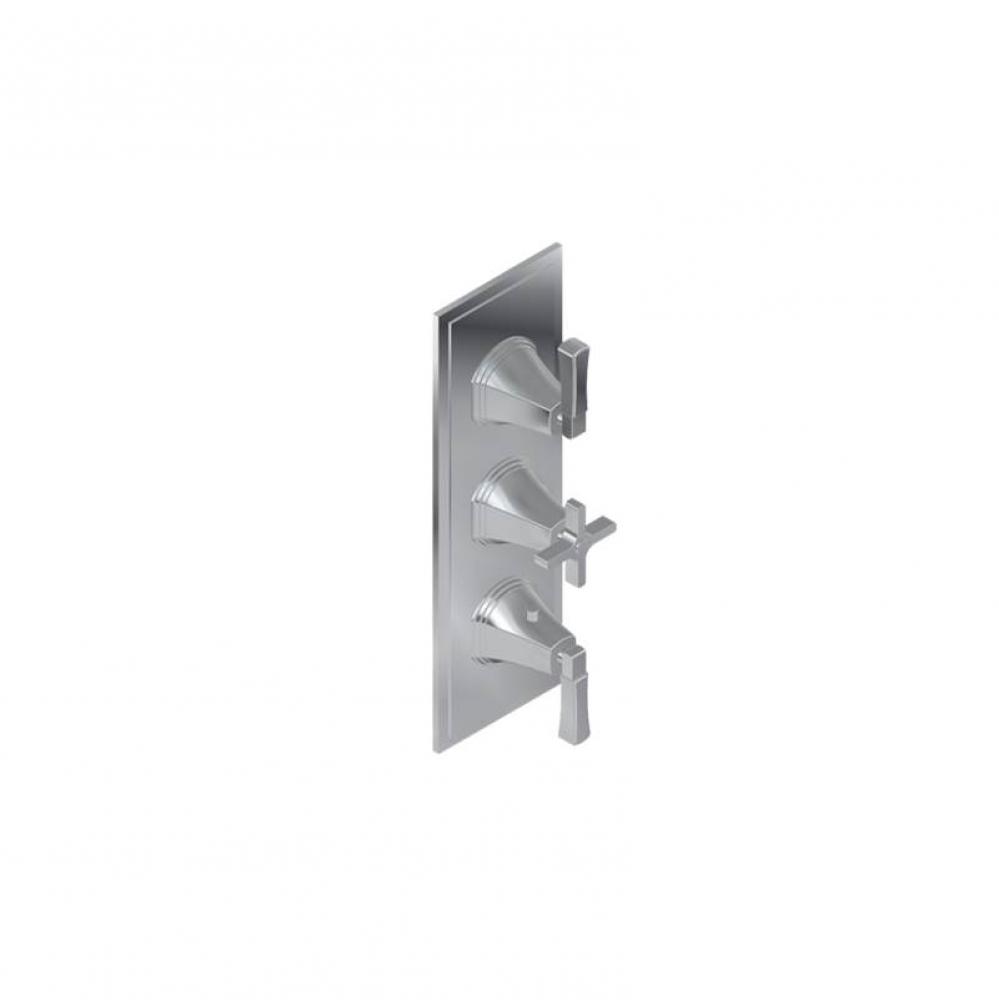 M-Series Finezza UNO 3-Hole Trim Plate w/Finezza Handles (Vertical Installation)