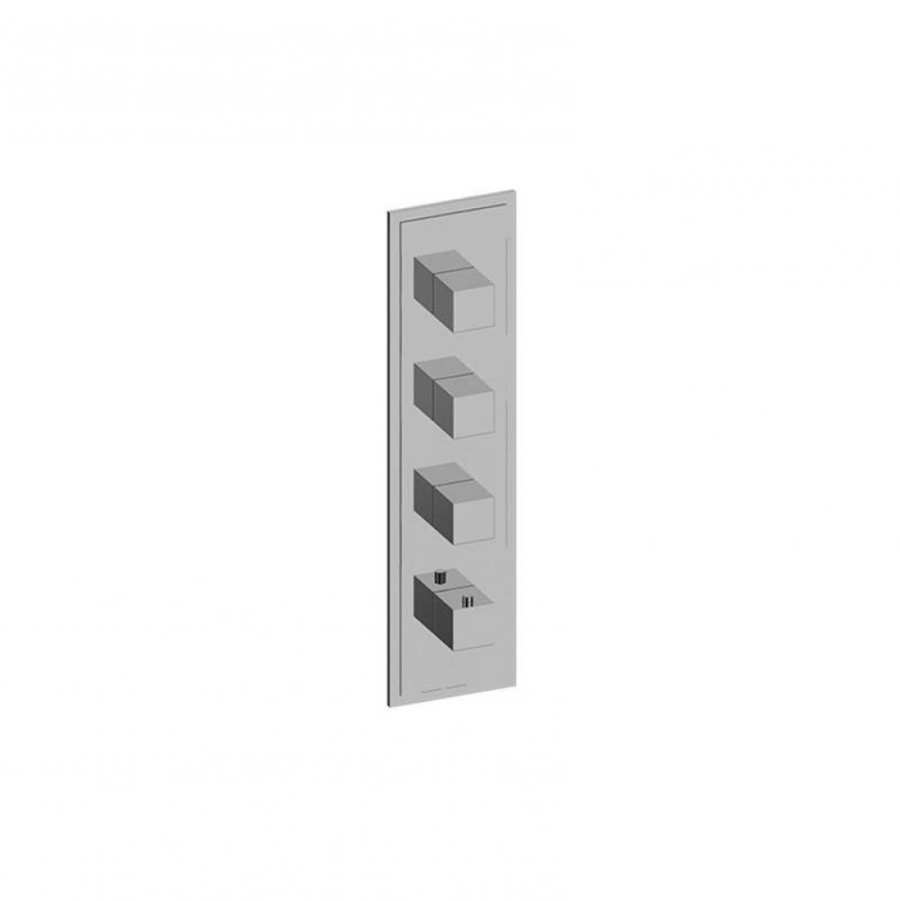 M-Series Transitional Square 4-Hole Trim Plate with Square Handles (Vertical Orientation)
