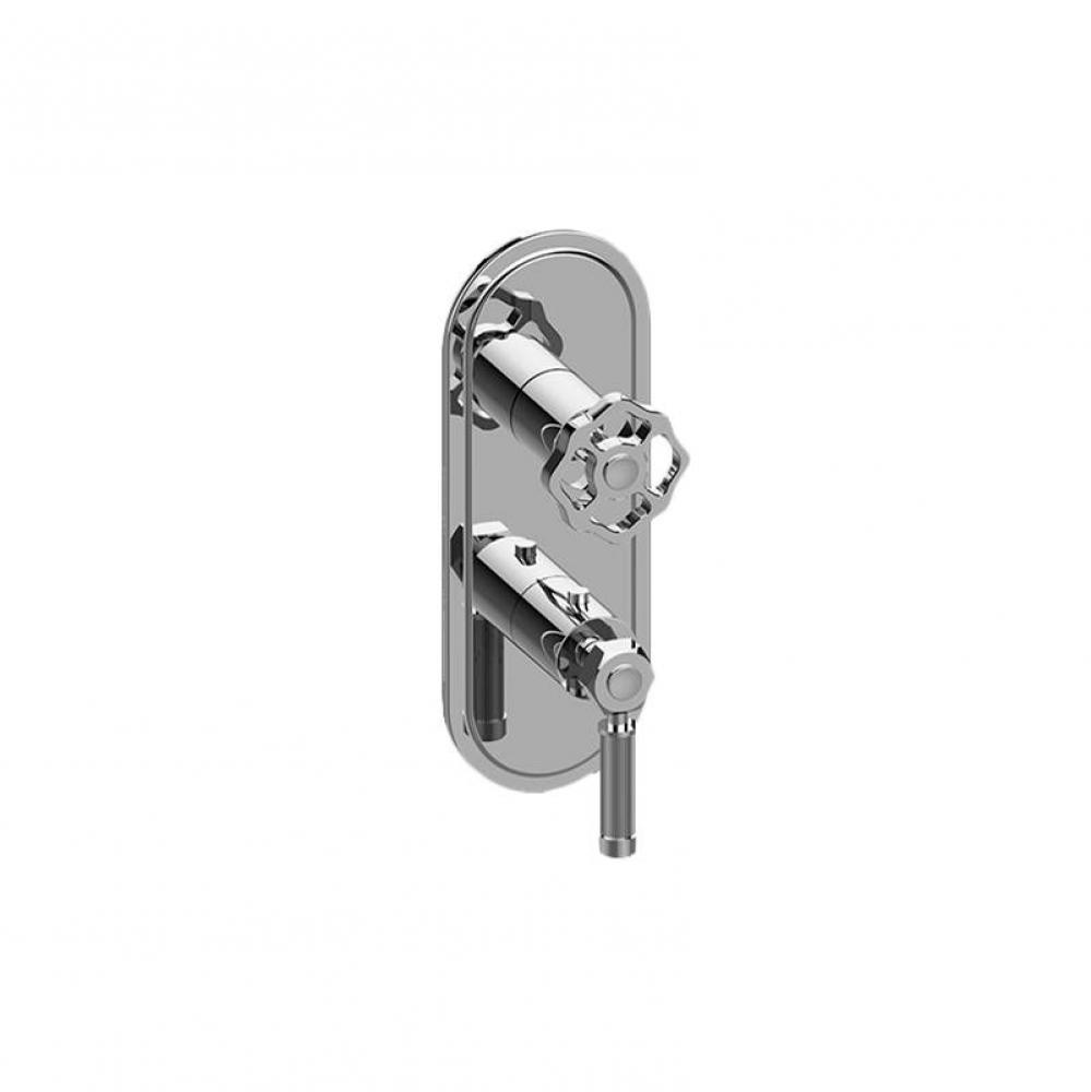 M-Series Transitional 2-Hole Trim Plate w/Vintage Handles (Vertical Installation)