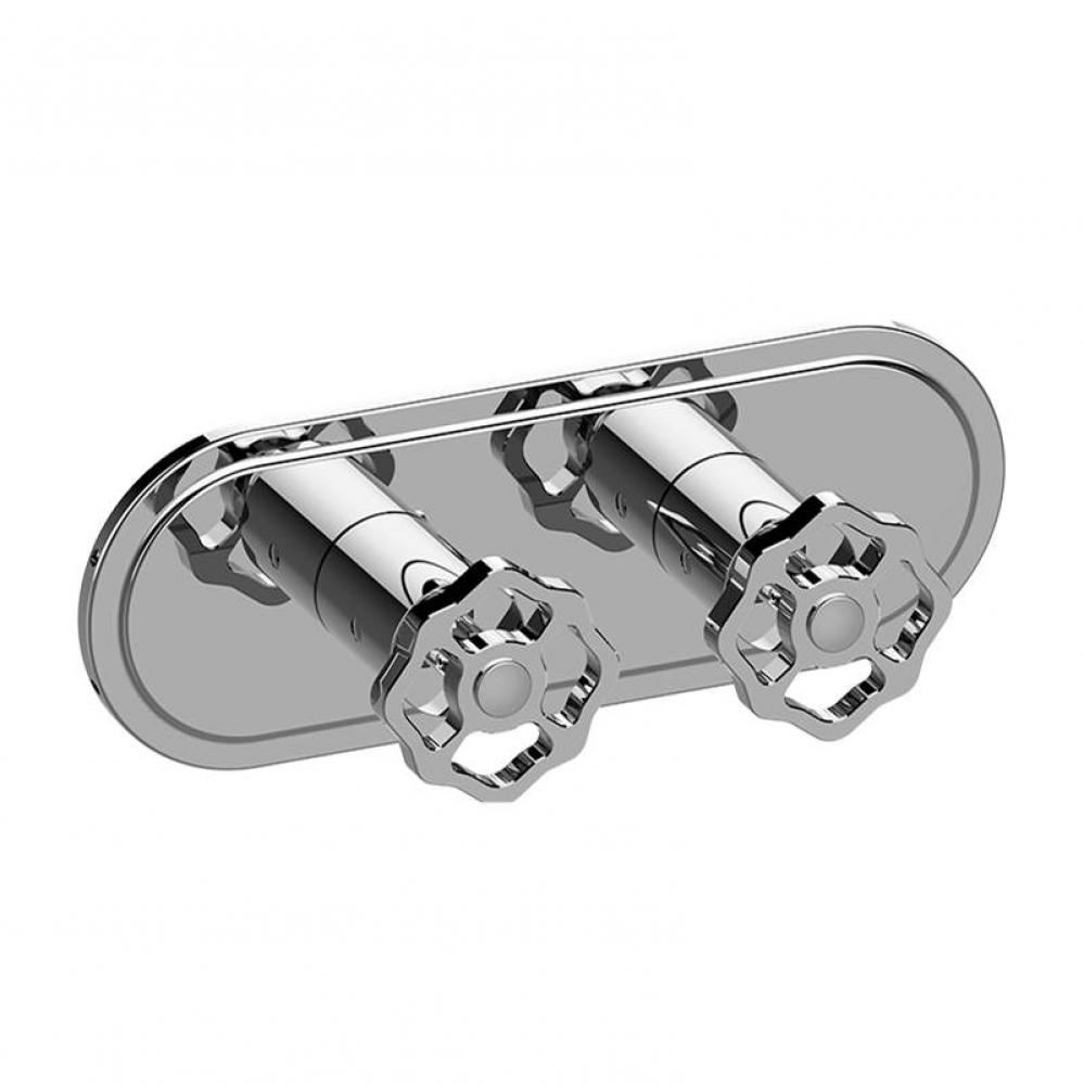 Vintage Traditional M-Series Valve Trim with Two Handles (Horizontal Orientation)