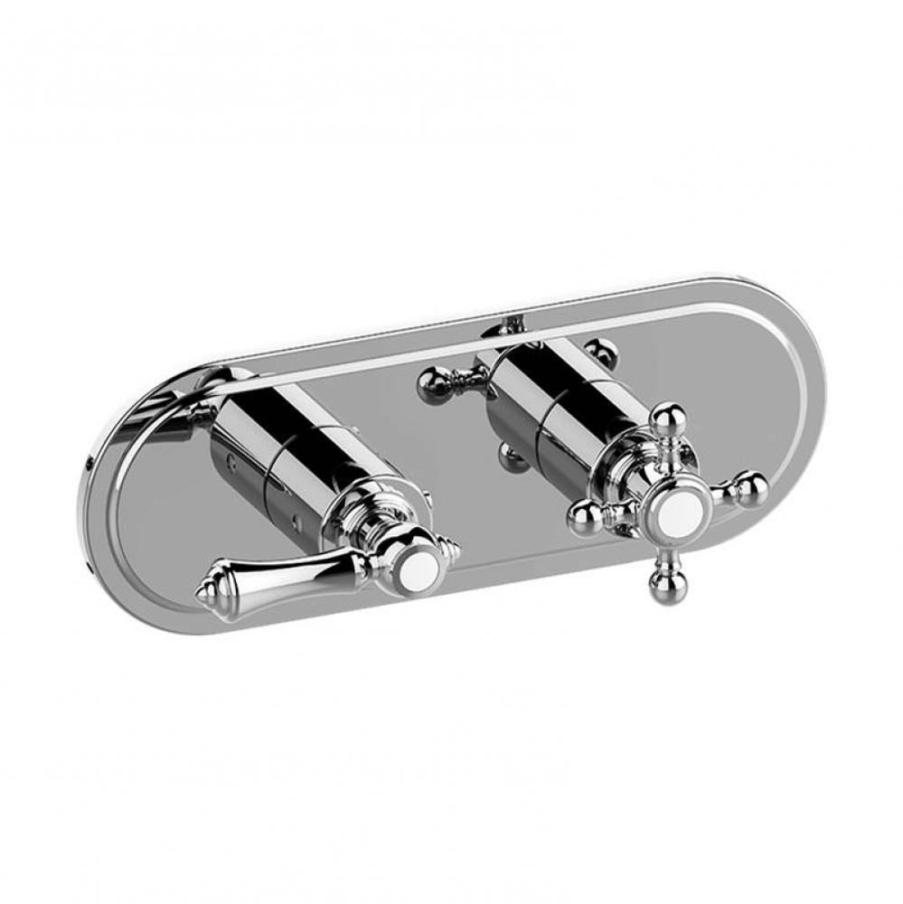 Adley Traditional M-Series Valve Trim with Two Handles (Horizontal Orientation)
