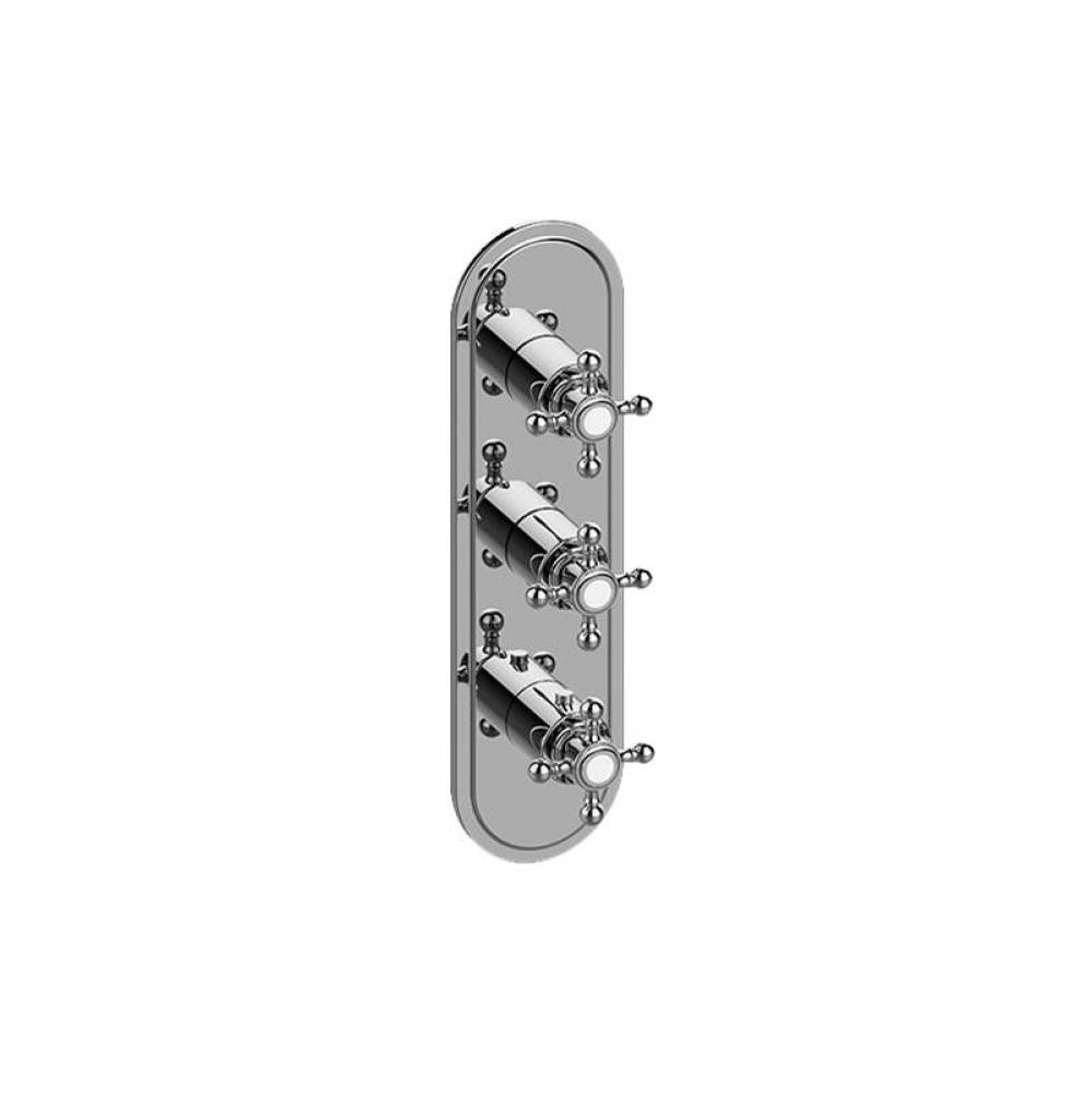 Adley Traditional M-Series Valve Trim with Three Handles