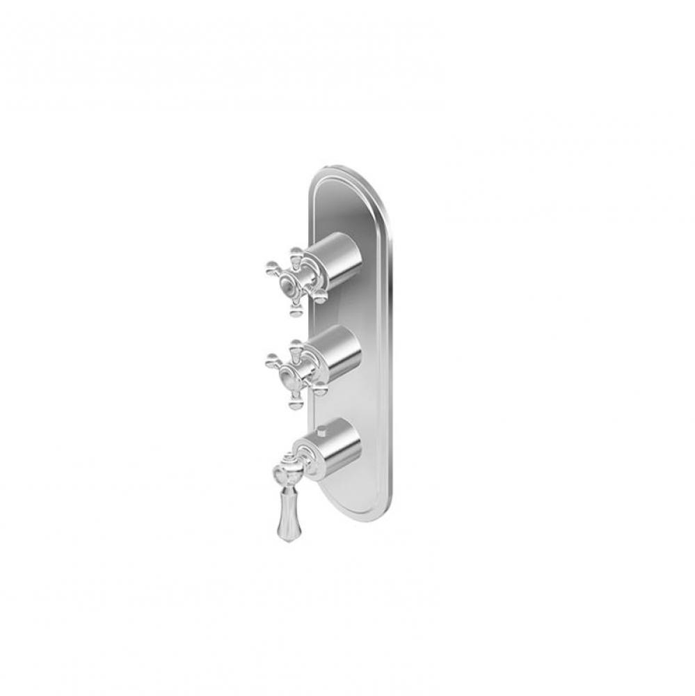 M-Series Transitional 3-Hole Trim Plate w/Handles (Vertical Installation)