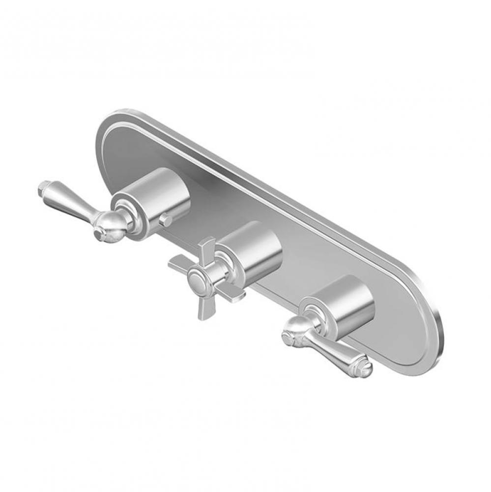 Camden Traditional M-Series Valve Trim with Three Handles (Horizontal Orientation)
