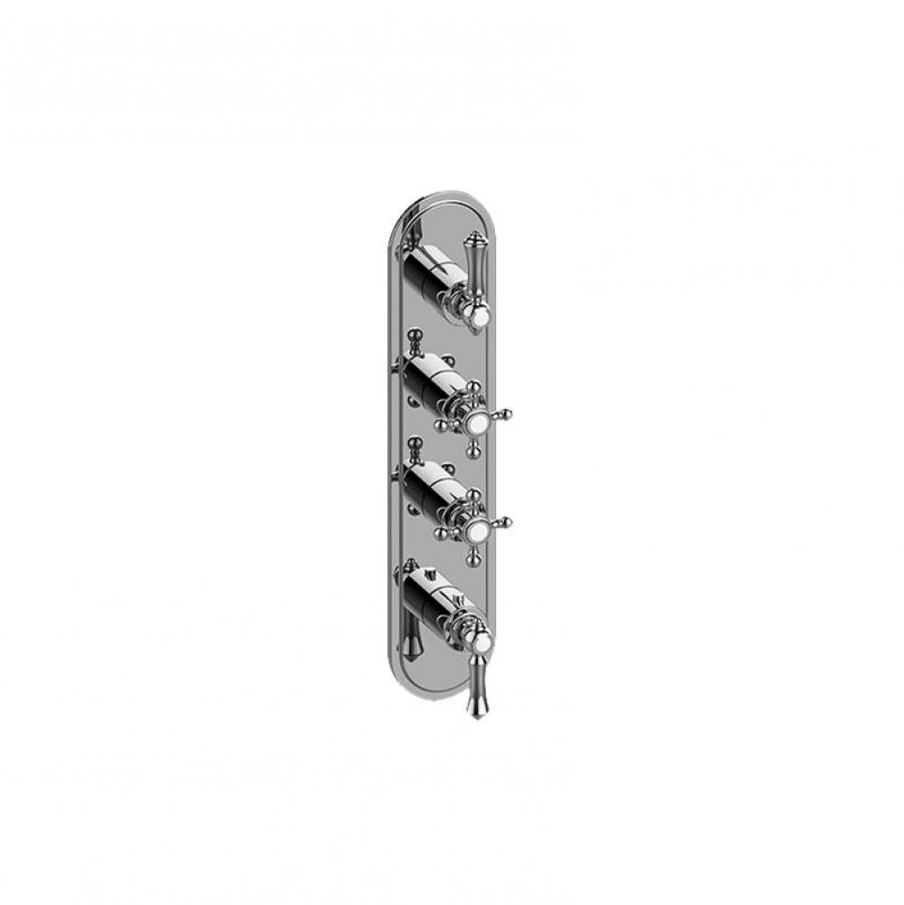 Adley Traditional M-Series Valve Trim with Four Handles